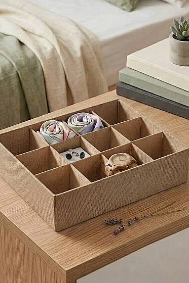 12 Bölmeli Çok Amaçlı Çekmece Düzenleyici Latte - Ev Dekorasyon