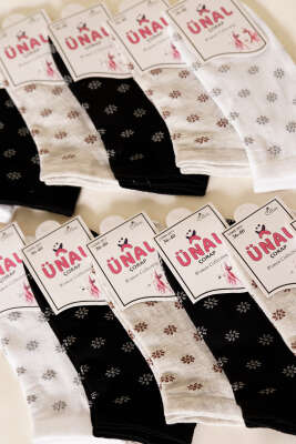 12'li Kadın Desenli Patik Çorap Asorti 13 - Babet / Patik Çorap