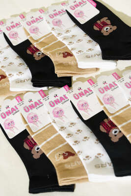 12'li Kadın Desenli Patik Çorap Asorti 35 - Babet / Patik Çorap