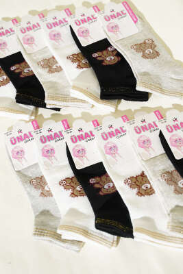 12'li Kadın Desenli Patik Çorap Asorti 37 - Babet / Patik Çorap