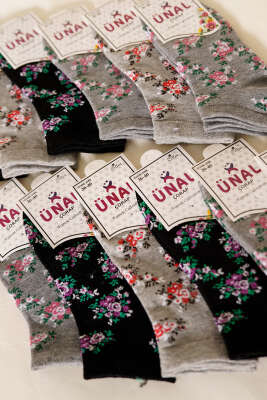 12'li Kadın Desenli Patik Çorap Asorti 4 - Babet / Patik Çorap