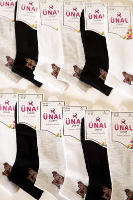 12'li Kadın Desenli Patik Çorap Asorti 6 - Babet / Patik Çorap