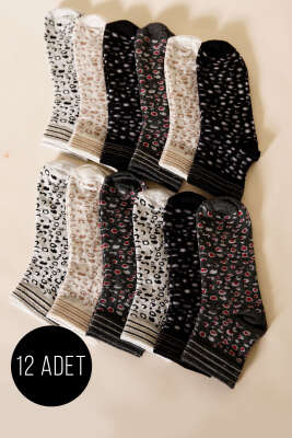 12'li Kadın Karışık Desenli Patik Çorap Asorti 2 - Günün Seçilenleri