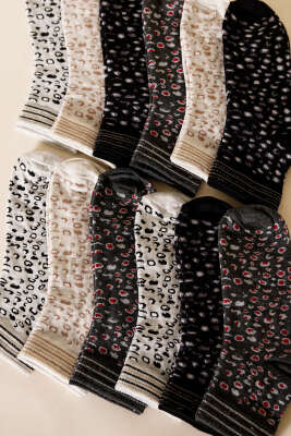 12'li Kadın Karışık Desenli Patik Çorap Asorti 2 - Günün Seçilenleri