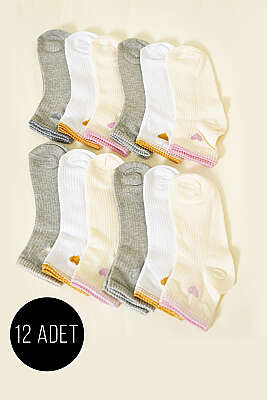 12'li Kadın Kısa Konç Çorap Asorti 10 - BE MARCO