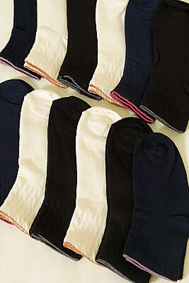 12'li Kadın Kısa Konç Çorap Asorti 2 - Babet / Patik Çorap