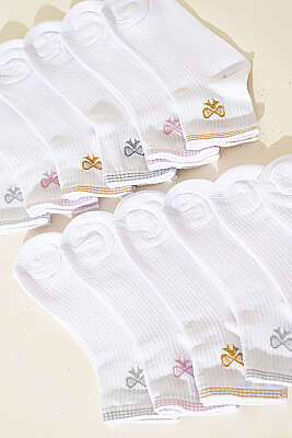 12'li Kadın Kısa Konç Çorap Asorti 5 - Babet / Patik Çorap