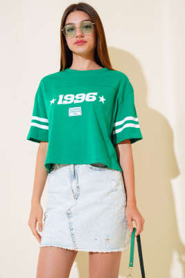 1996 Baskılı T-shirt Benetton - Kadın Giyim Modelleri