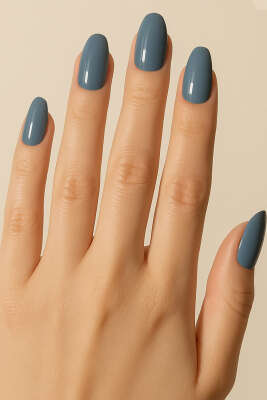 24'lü Kendinden Yapışkanlı Takma Tırnak Füme 