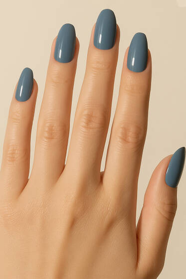 24'lü Kendinden Yapışkanlı Takma Tırnak Füme - Tırnak Aksesuarları