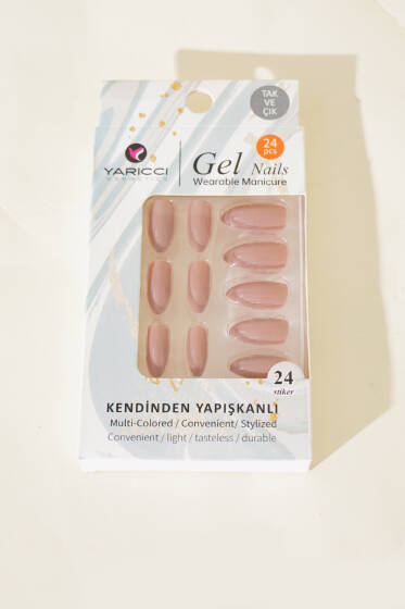 24'lü Kendinden Yapışkanlı Takma Tırnak Pudra - Tırnak Aksesuarları