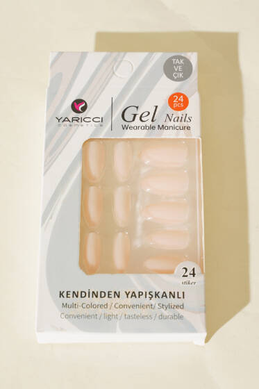 24'lü Kendinden Yapışkanlı Takma Tırnak Sahra - Tırnak Aksesuarları