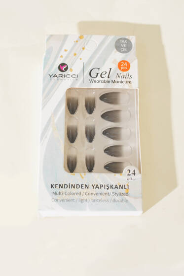 24'lü Kendinden Yapışkanlı Takma Tırnak Siyah - Tırnak Aksesuarları