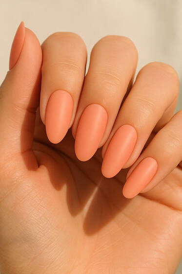 24'lü Kendinden Yapışkanlı Takma Tırnak Somon - Tırnak Aksesuarları