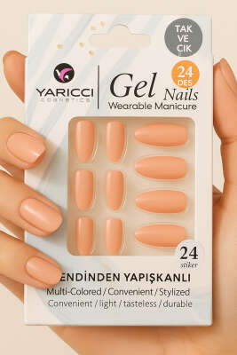 24'lü Kendinden Yapışkanlı Takma Tırnak Ten 