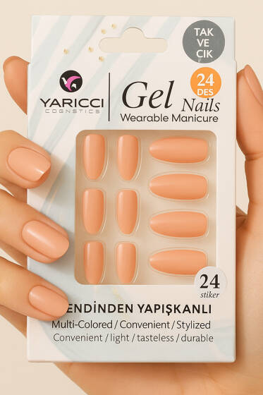 24'lü Kendinden Yapışkanlı Takma Tırnak Ten - Tırnak Aksesuarları