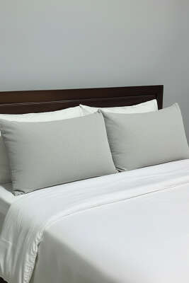 2'li Polycotton Yastık Kılıfı Gri 