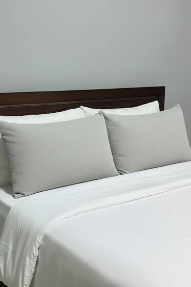 2'li Polycotton Yastık Kılıfı Gri - Yastık Kılıfı