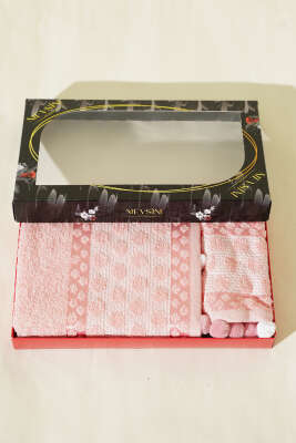 2'li Ponponlu Havlu Seti Yavru Ağzı - Mutfak Havlusu