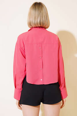 3401 Kısa Gömlek Gül Kurusu - Kadın Giyim Modelleri