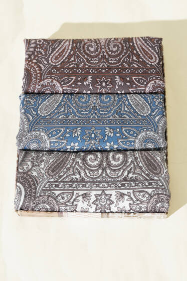 3'lü 120 cm Etnik Desen Eşarp Seti Asorti - Eşarp Seti