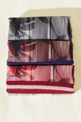 3'lü Akvarel Desen Bambu Kraş Şal Seti Asorti - MODA KAŞMİR