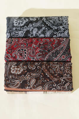 3'lü Antik Motifli Soft Şal Seti Asorti 1 - SARPA