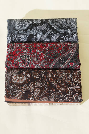 3'lü Antik Motifli Soft Şal Seti Asorti 1 - Desenli Şal Seti