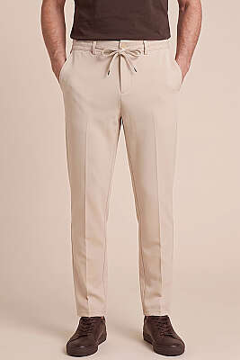 3'lü Bel Lastikli Dar Paça Erkek Kumaş Pantolon Asorti 2 - Erkek Pantolon