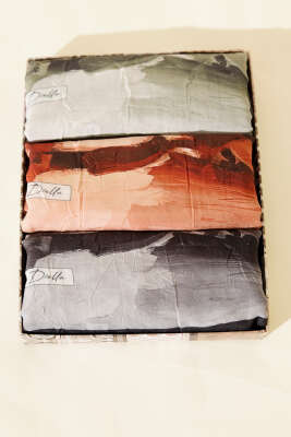 3'lü Desenli Bambu Şal Seti Asorti 2 - ASSE BONE