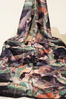 3'lü Ebru Desenli Bambu Kraş Şal Seti Asorti 1 - Desenli Şal Seti