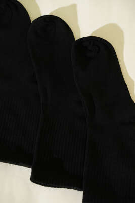 3’lü Kadın Soket Çorap Siyah - Kadın Çorap