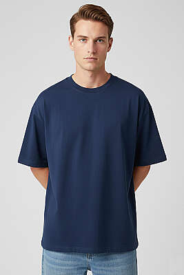 3'lü Kısa Kollu Oversize Erkek T-shirt Asorti 1 - Erkek T-shirt