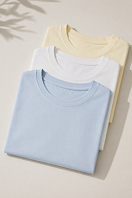 3'lü Kısa Kollu Oversize Erkek T-shirt Asorti 9 - DESTİNA