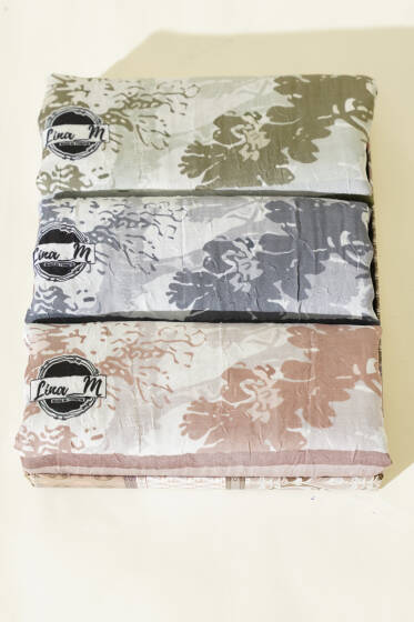 3'lü Manzara Desen Bambu Kraş Şal Seti Asorti 2 - Desenli Şal Seti