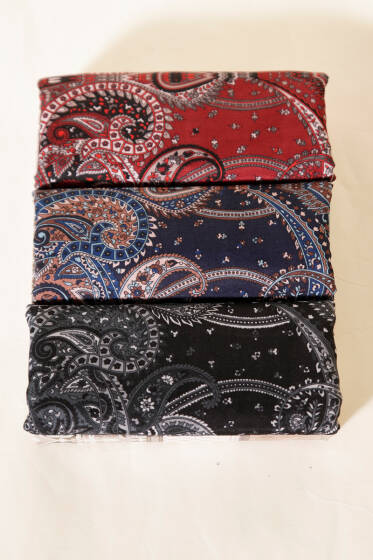 3'lü Paisley Desen Soft Şal Seti Asorti - Desenli Şal Seti