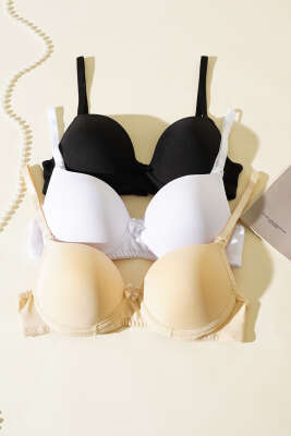3'lü Silikonlu İçi Boş Sütyen Asorti 1 - ECEM YILDIZ