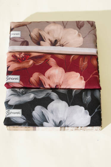 3'lü Vintage Flowers Şal Seti Asorti 1 - Desenli Şal Seti