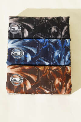 3'lü Zambak Desen Soft Şal Seti Asorti 1 - MODA KAPRİS