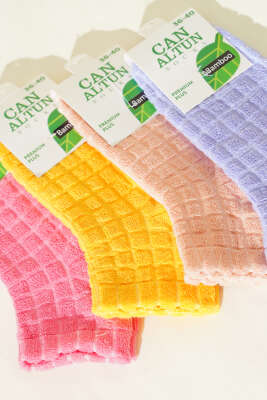 4'lü Kadın Havlu Patik Çorap Asorti 6 - Babet / Patik Çorap