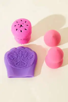 4'lü Peeling Etkili Silikon Bakım Seti Mor 