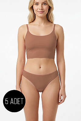 5'li Bikini Külot - Renkli 1 - String Külot