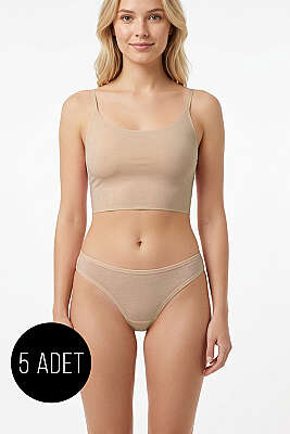 5'li Bikini Külot - Renkli 1 - String Külot