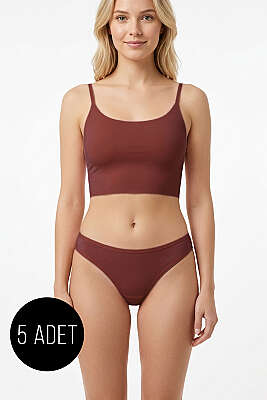 5'li Bikini Külot - Renkli 2 - String Külot