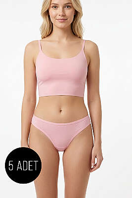 5'li Bikini Külot - Renkli 3 - String Külot