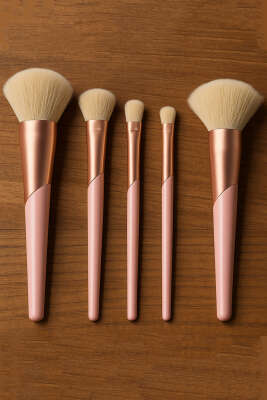5'li Makyaj Fırçası Seti Pudra 
