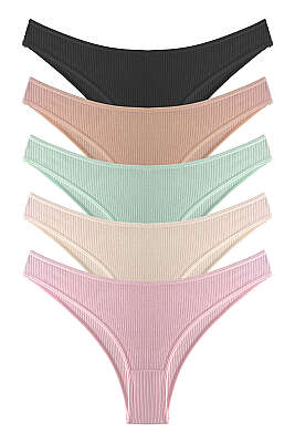 5’li Pastel Renk Külot Renkli - Slip Külot