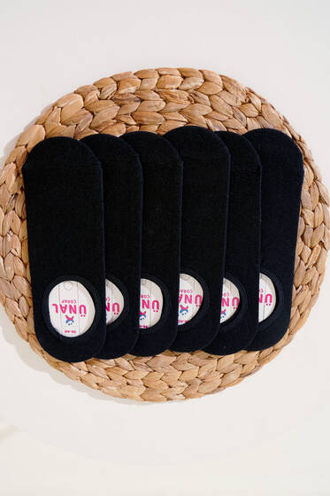 6 lı Kadın Babet Çorap Siyah - KADIN ÇORAP