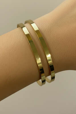 65 mm Basic Ajda Bilezik Gold - Bileklik