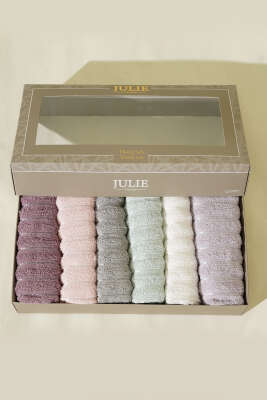 6'lı Çok Renkli Pamuklu Mutfak Havlu Seti Asorti 1 